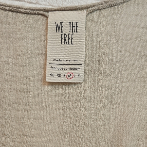 We The Free Women’s Pale Green Tunic Top Size M Gauze Long Sleeve Boho - Picture 3 of 14